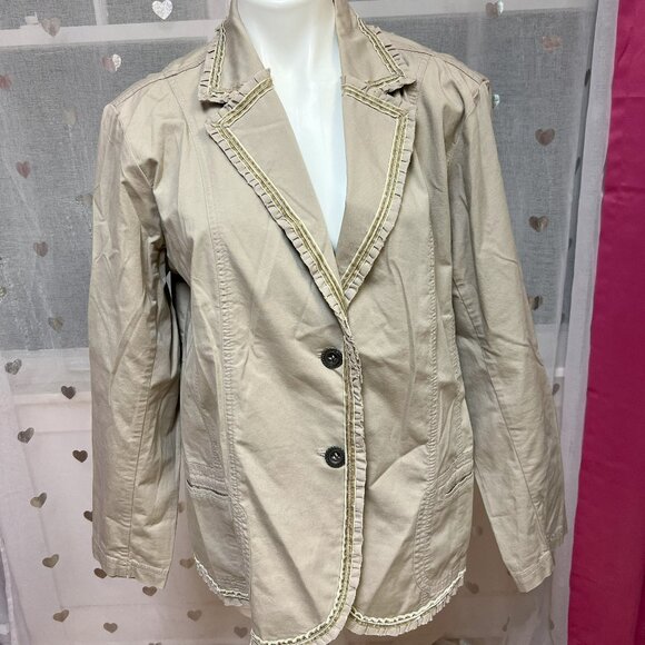 Chico's Jackets & Blazers - #191 Chico's Cream-Colored Button Jacket Size 3 (16)